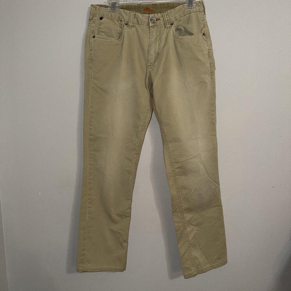 Tommy Bahama Mens Khaki Pants 30x30 Flat Front Casual Dress Lightweight